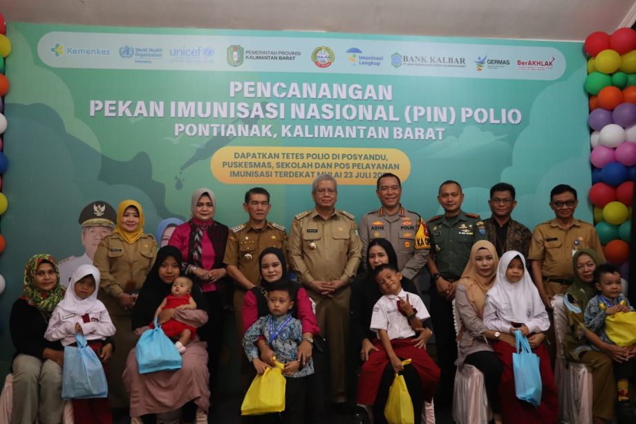 Kick Off Pencanangan Pekan Imunisasi Nasional (PIN) 2024, Pj Gubernur Kalbar Targetkan Realisasi Vaksin Polio 95 Persen